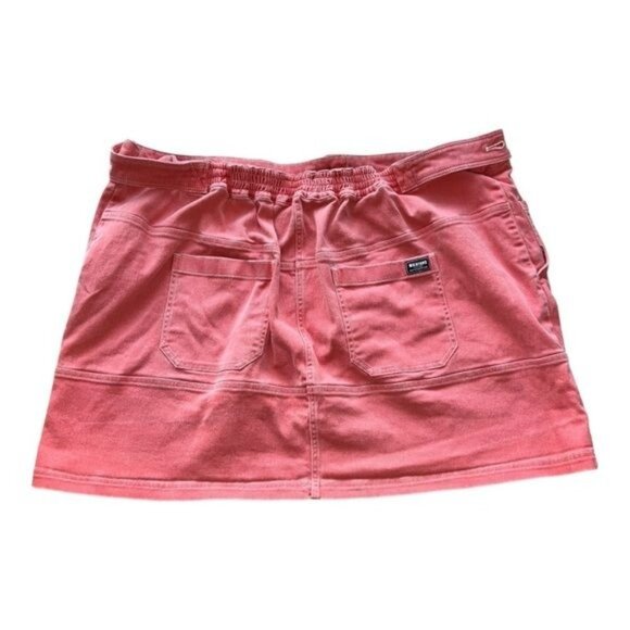 Wildfang Womens Essential Denim Work Skirt Coral Size 3X Stretch Cotton Blend - Picture 2 of 13